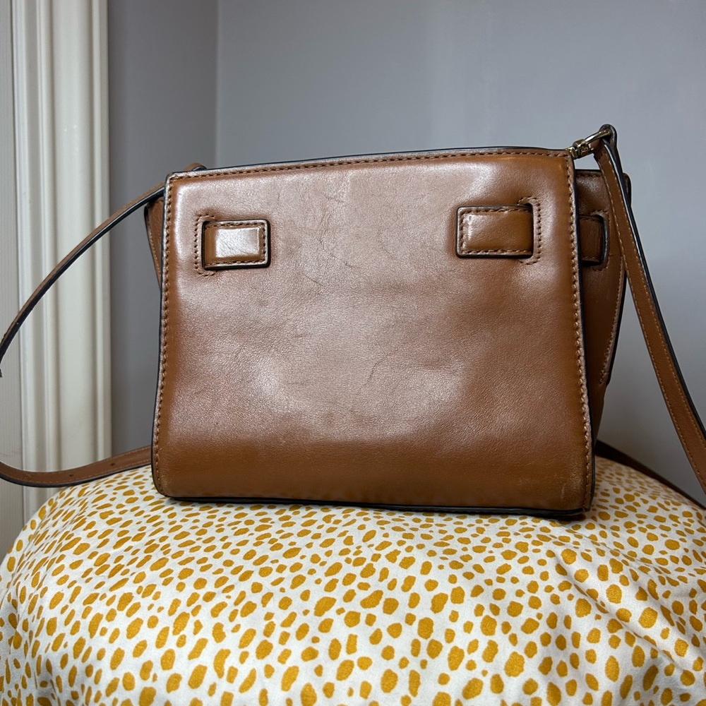 Michael Kors Brown Crossbody.  Worn, but still looks good. - Picture 5 of 11